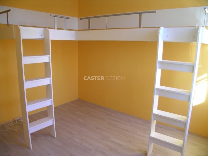 Loft And Suspended Beds Casterdesign, High Bunk Beds
